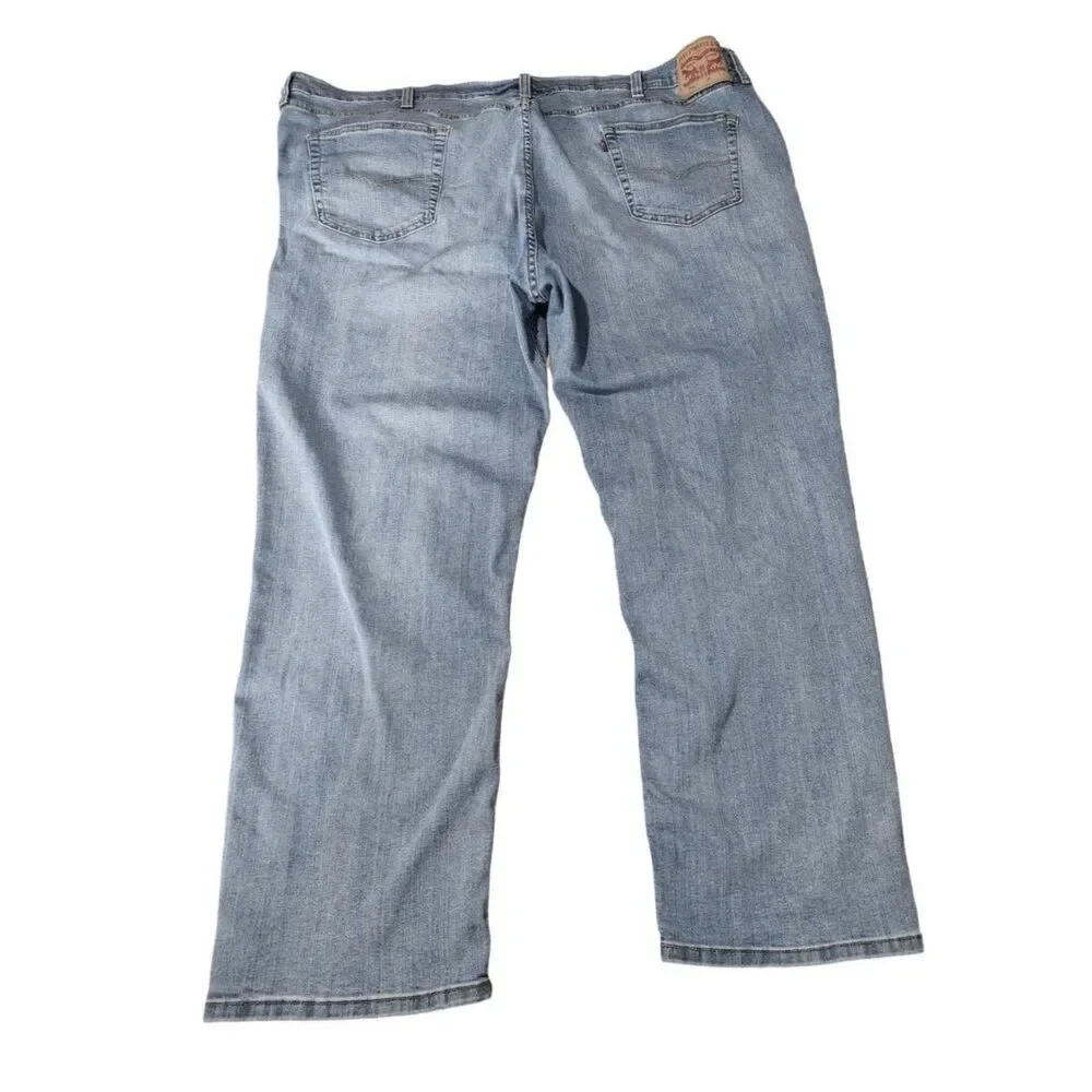 Levis 541 Athletic Taper Jeans Light Wash Stretch Mens Size 52 x 30